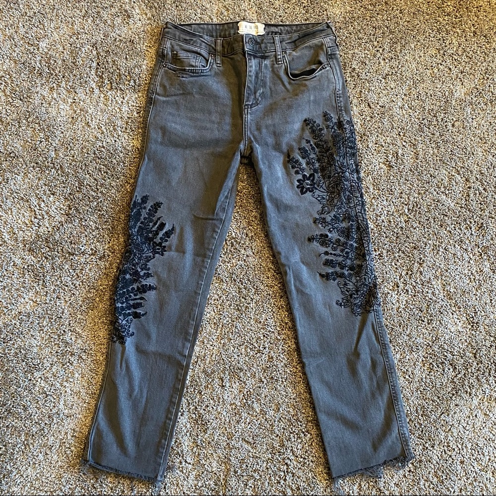 Free People embroidered jeans